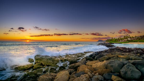 Sunset at Ko 'Olina on the Island of Oahu, Hawaii