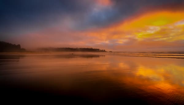 Sunset over Coose Bay Oregon