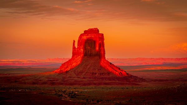 Shadow of West Mitten on East Mitten Butte at Sunset