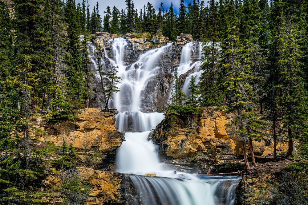 Tangle Falls in Jasper National Park