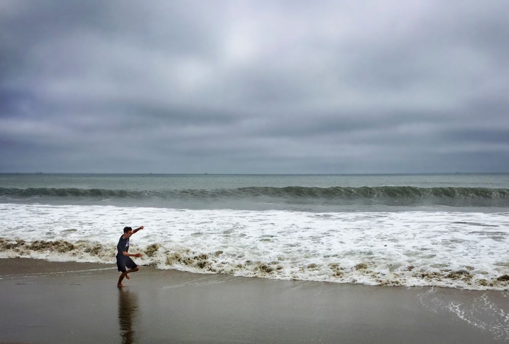 Boy Running, Limantour Beach Art | Patrick Cosgrove Art and Photography