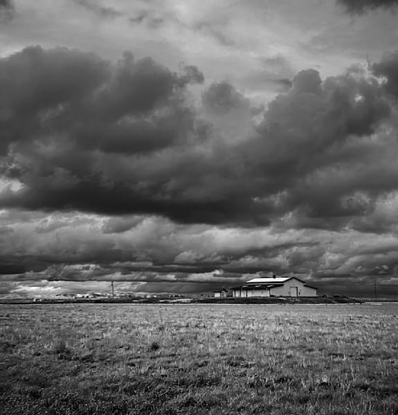 Rare snow clouds cross over Yolo County on their way to the Sierra Nevada range.