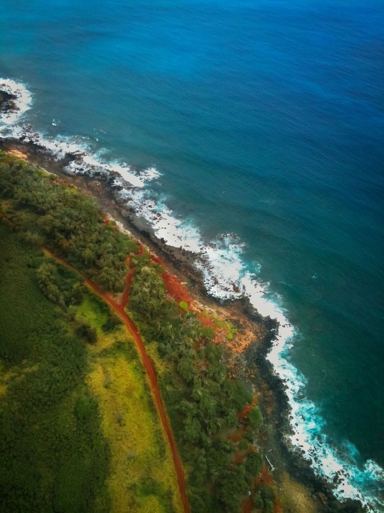 Aerial View Kauwai Coast Art | Patrick Cosgrove Art and Photography