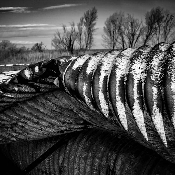 Massive farm equipment lies abandoned at the Carden Ranch in Yolo County, California.
