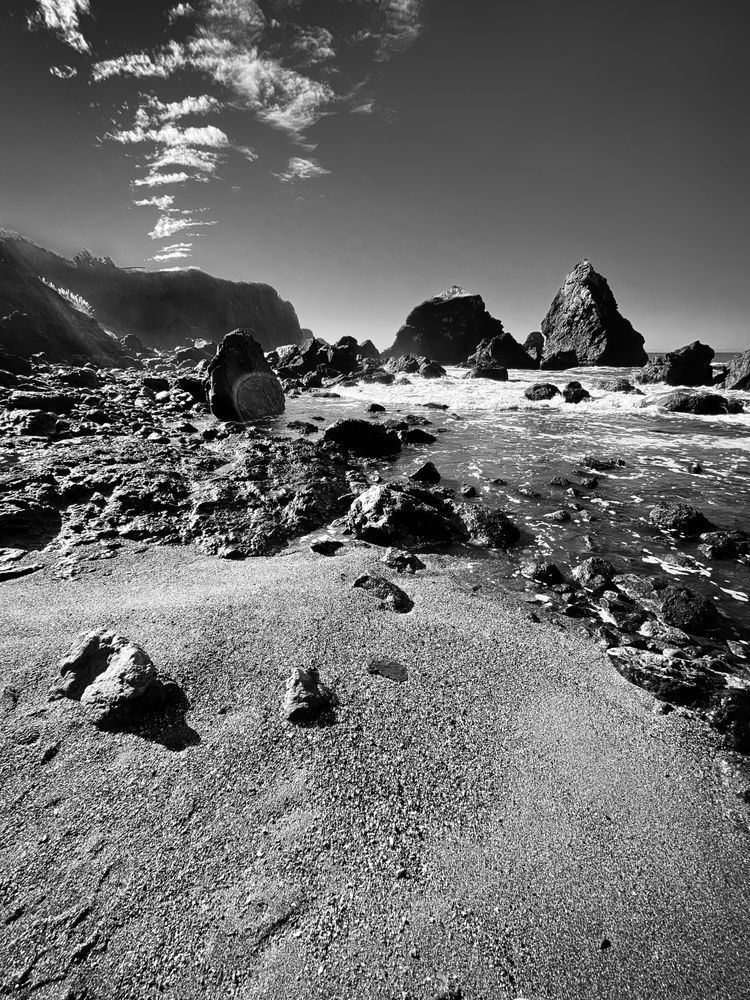 Grainy Luffenholtz Beach Art | Patrick Cosgrove Art and Photography
