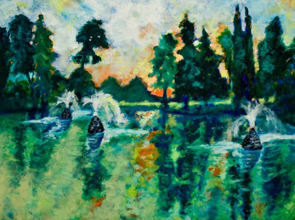Land Park Pond And Fountains Print Art | Patrick Cosgrove Art and Photography