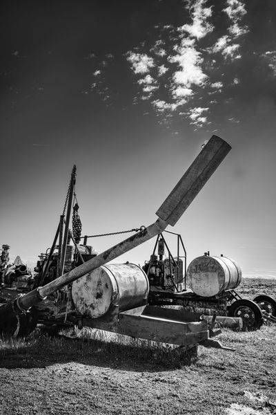 Retired farm equipment appears to breathe its last at Carden Ranch, Yolo County.