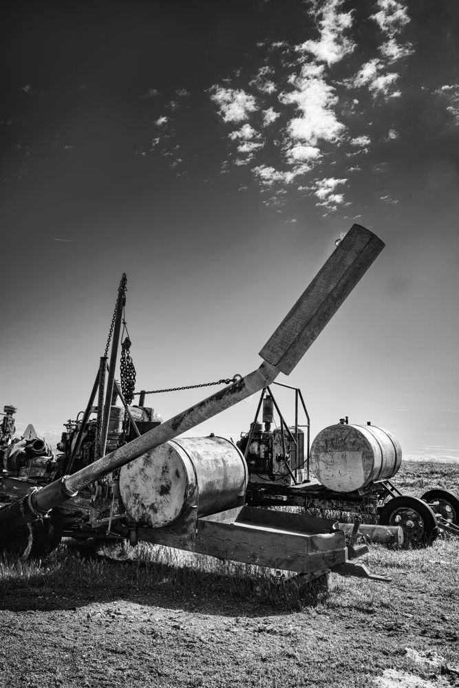 Retired farm equipment appears to breathe its last at Carden Ranch, Yolo County.