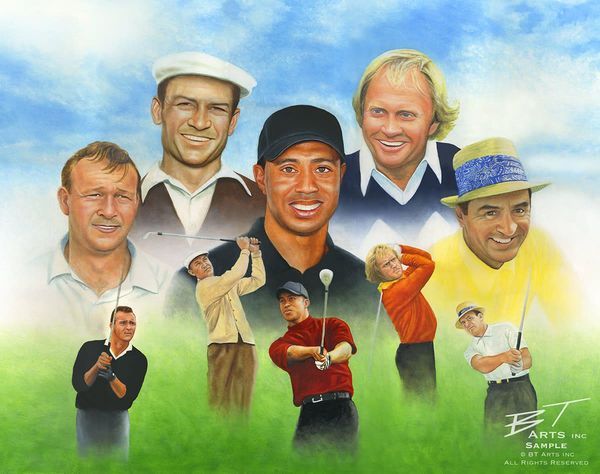 Golf Legends Original Painting Art | BT Arts Inc