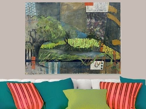 Jennifer Ferris artwork in a styled interior