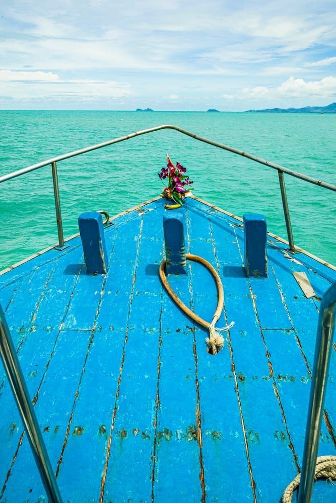 boat, textured, deck, blue, travel, tropical, water