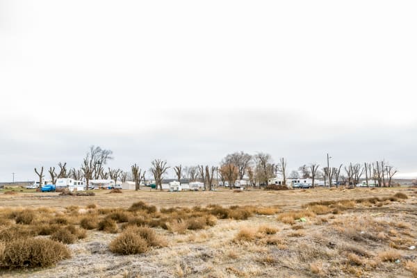 A RV park just off Interstate 90 in central Washington, USA.