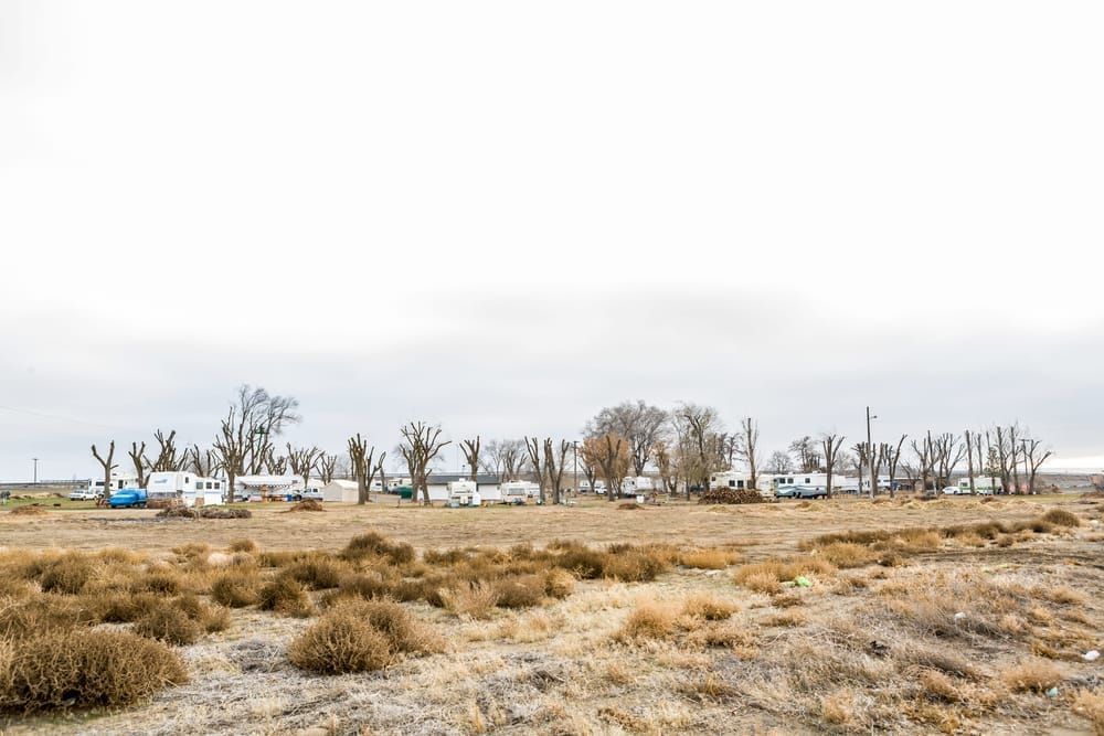 A RV park just off Interstate 90 in central Washington, USA.