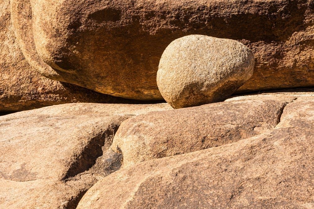 Rock formations near Indian Cove and Rattlesnake canyon day use area, Joshua Tree National Park.