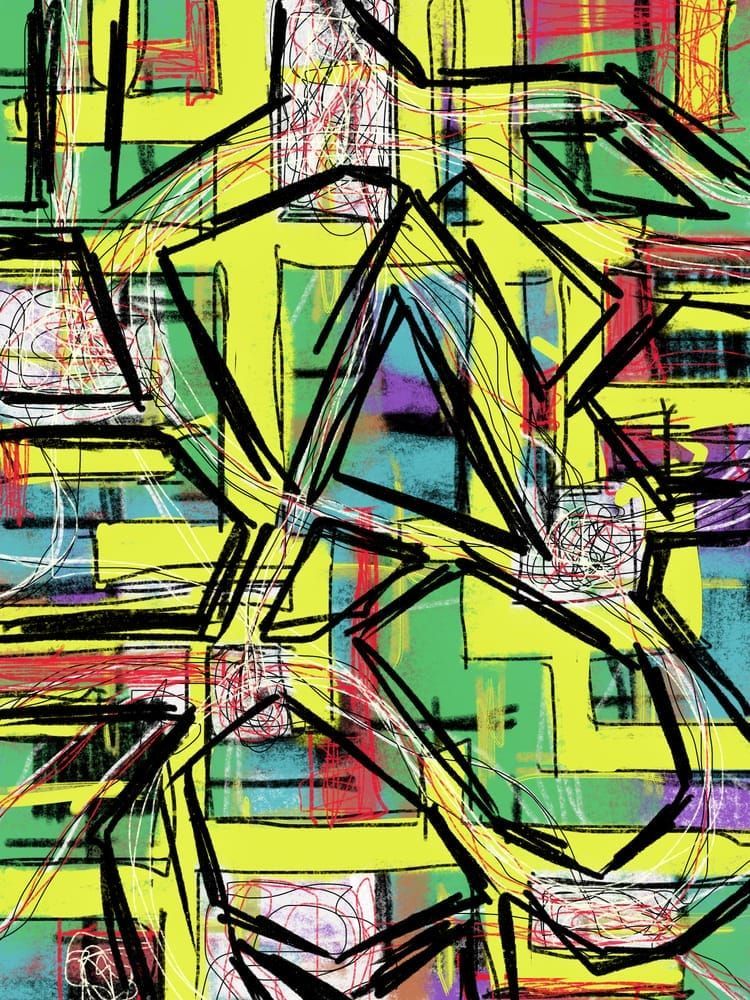 Energy Layers Grid 001 Art | Tim McGuire Fine Art
