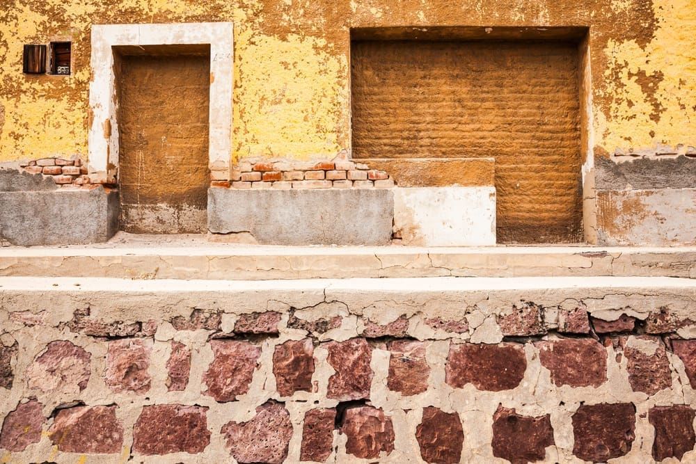 Study of Form, Line, Shapes, Texture, Color. Buildings, LaPaz, BCS, Mexico.
