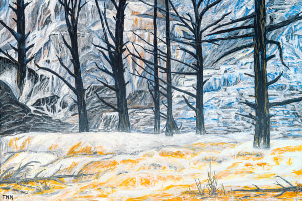 "Angel Terrace 2" - 20 x 30 inches, acrylic on canvas.