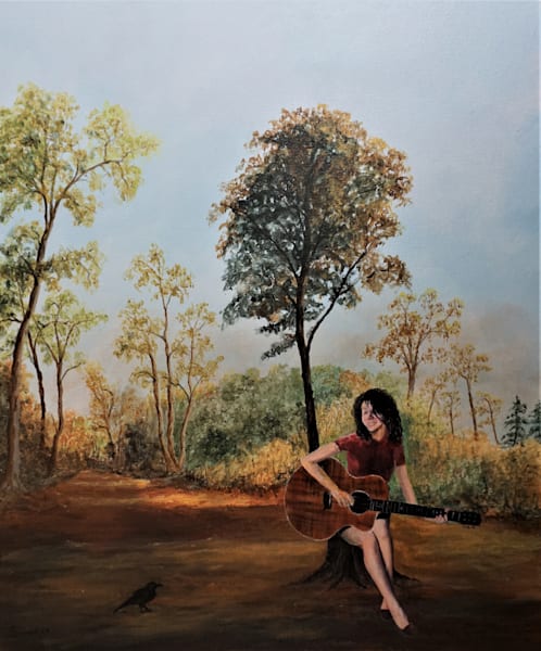 Guitar Girl Art | bevbarnardartist