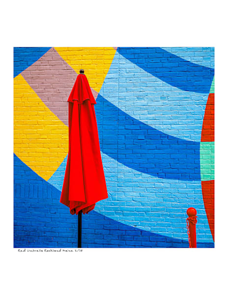 Red Umbrella Rockland, Maine Photography Art | Steve Genatossio Photo