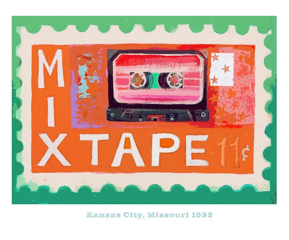 Big Mix Tape (Watermelon) Art | Polly Alice Design