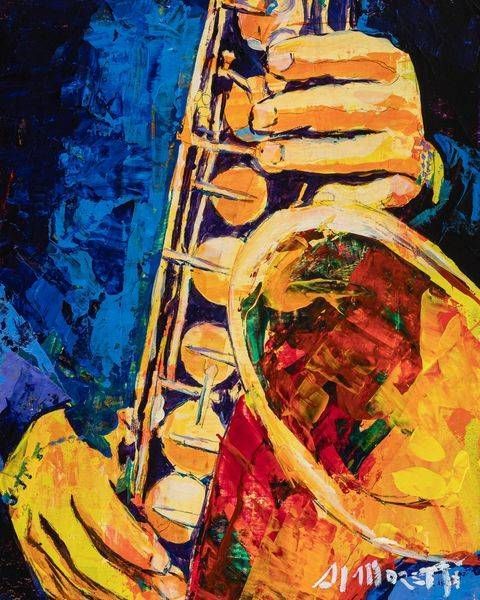Musical Instrument paintings by Al Moretti