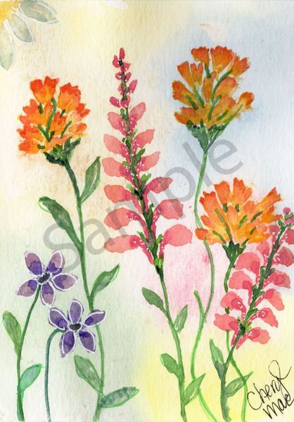 Joyful Petal Dance Watercolour