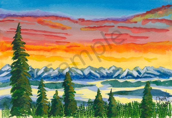 Morning Glow Watercolour Monashee's Art | Peak To Peak Marketing