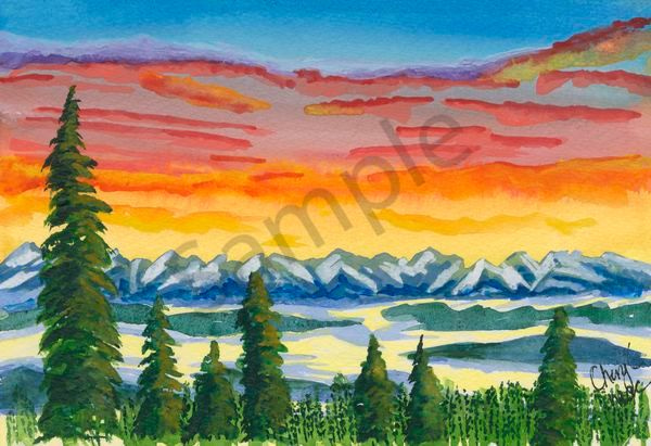Morning Glow Watercolour Monashee's Art | Peak To Peak Marketing
