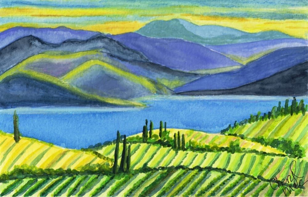 Okanagan Lake And Vine