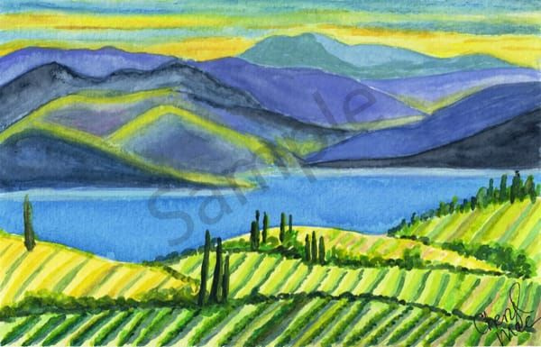 Okanagan Lake And Vine