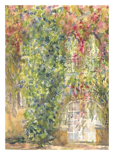 Chateau Courtyard En Plein Air Art | Candy Galvan Fine Art