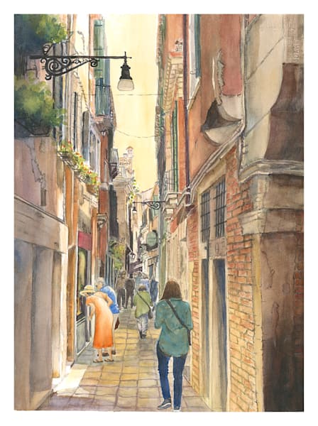 Window Shoppers In Venice Art | Candy Galvan Fine Art