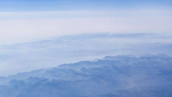 Aerial Fog Between Sky & Mountain Photography Art | Flup Ja