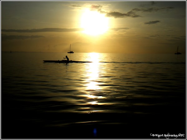 Sunset Over Matira. Matira Beach, Bora Bora, French Polynesia