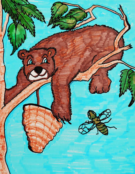 Bee And Honeybear Art | Imaginartist.Art