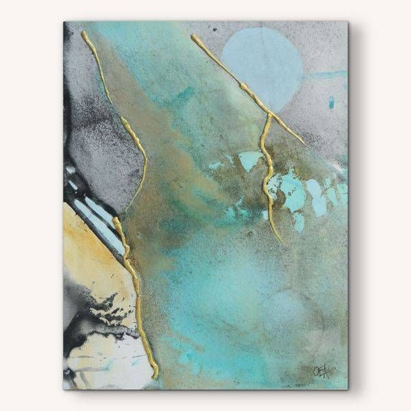 Ocean Alchemy 4   Reserve Gold Edition On Canvas Art | Olivia Alexander Art