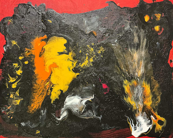 Fiery Serpent's Awakening Art | V’s Art Cellar