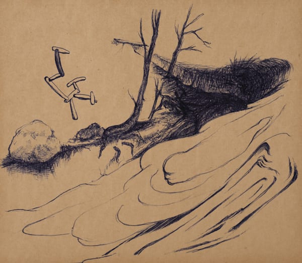 The Merging With Nature Art | Blue Hour Drawings