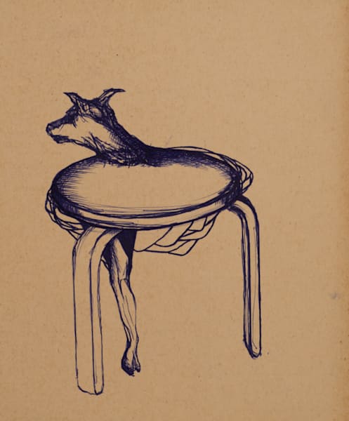 A Dog's Imagination Art | Blue Hour Drawings