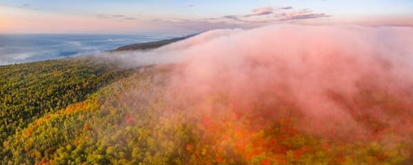 Fog Over Oberg Mountain, Lake Superior Aaq178 Pano Art | Blacklock Gallery