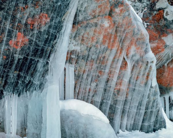 Ice Covered Rocks  Lsi 028 Art | Blacklock Gallery