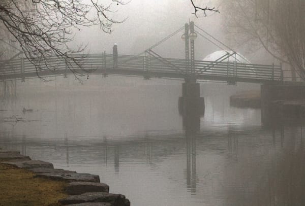 Misty Iron Bridge Photography Art | Den Pictures