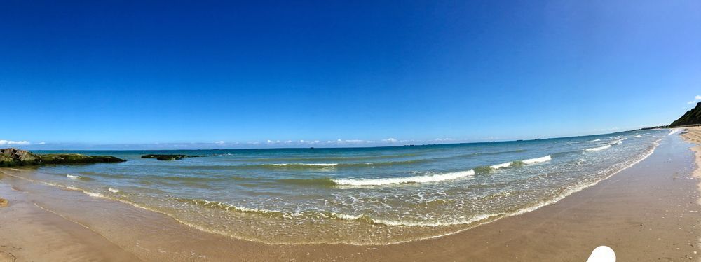 Coastal Horizon – Panoramic Omaha Beach Photography Art | ParkerNorth Photography