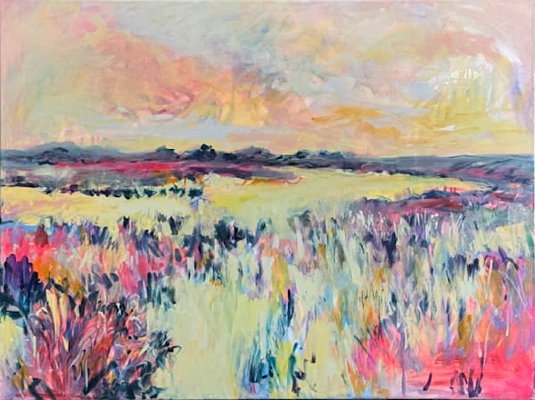 Sunset At The Wetlands Art | Olga Dziemidowicz Art