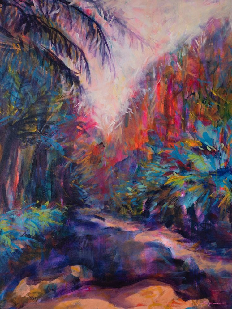 Waters Of Calm, Mirroring The Pink Horizon Art | Olga Dziemidowicz Art
