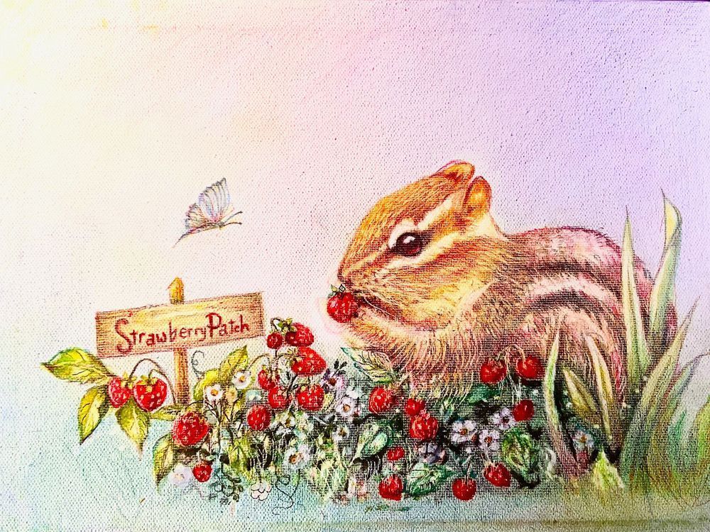 The Strawberry Patch Art | patmitchellprintstudio.com