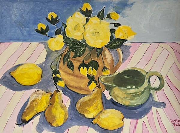 Yellow Roses, Lemons And Pears Art | Della Rae Creates Art