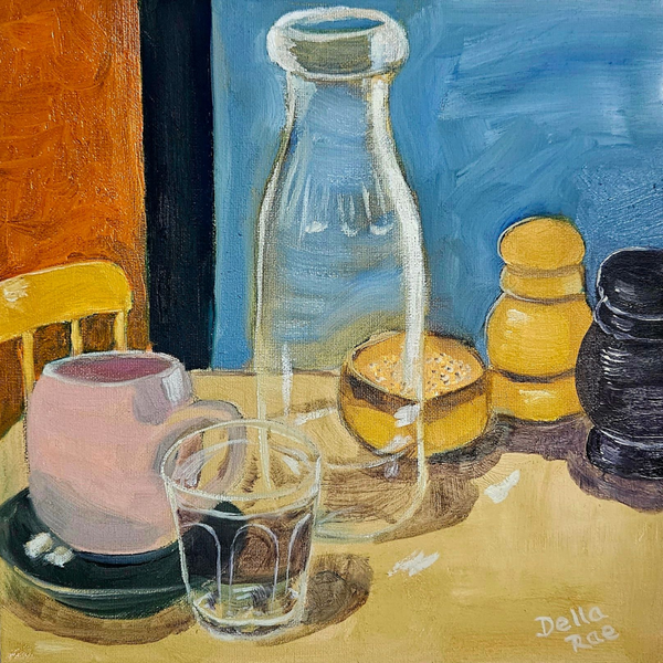 Cafe Still Life   Waiting For Breakfast Art | Della Rae Creates Art
