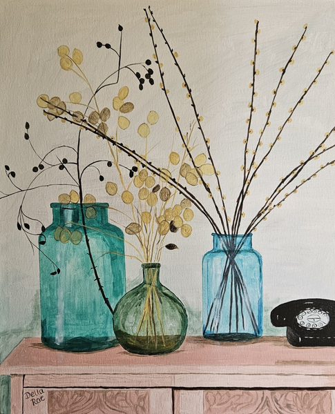 Still Life With Old Telephone Art | Della Rae Creates Art