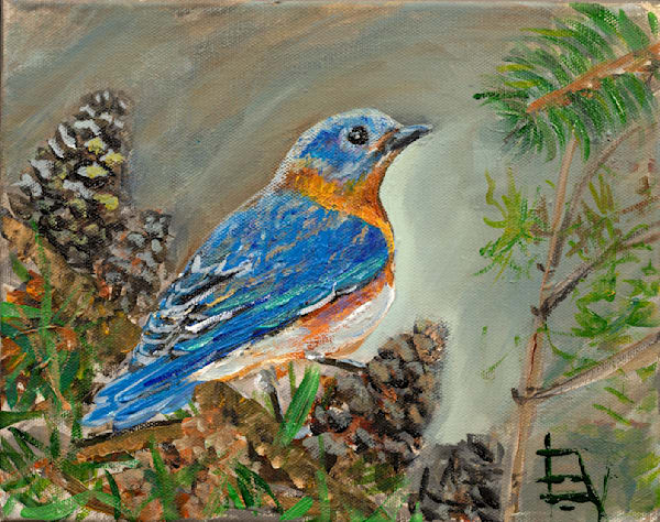 Bluebird in the Pines